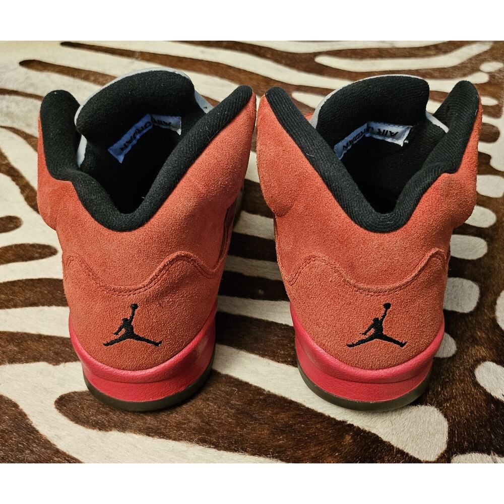 Nike Air Jordan 5 Retro Red Suede 2017 Youth Size 7Y - Picture 6 of 8